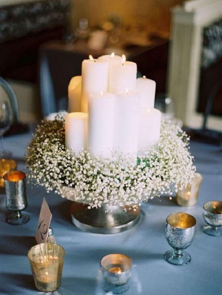17. Arranjo delicado para a mesa dos convidados. Fonte: Salve a Noiva