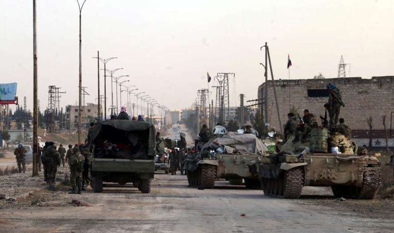 Soldados sírios são mobilizados em Aleppo
17/02/2020
SANA/Divulgação via REUTERS