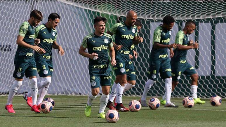 Palmeiras realizou treino técnico na tarde desta terça-feira, na Academia de Futebol (Agência Palmeiras/Divulgação)