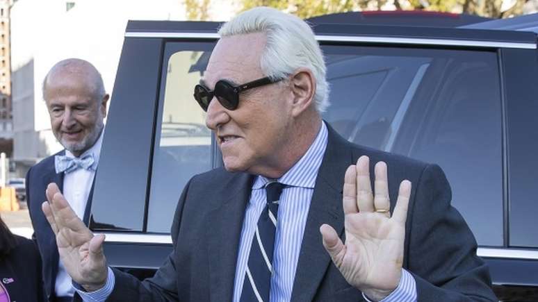 Roger Stone arrives for his trial at DC Federal District Court, 6 November 2019