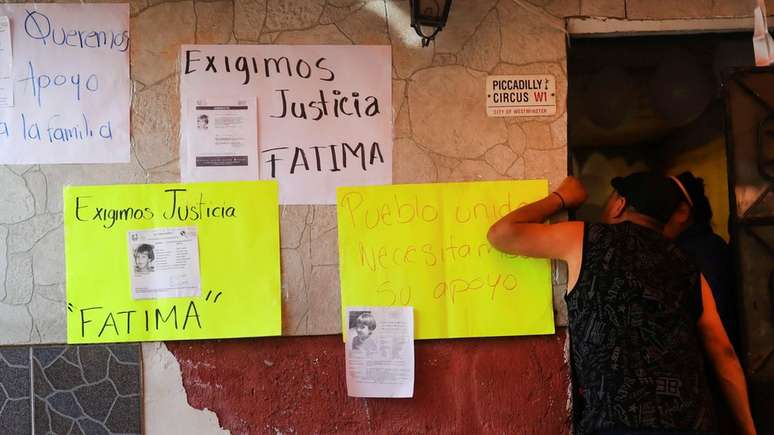 Cartazes exigem justiça para Fátima