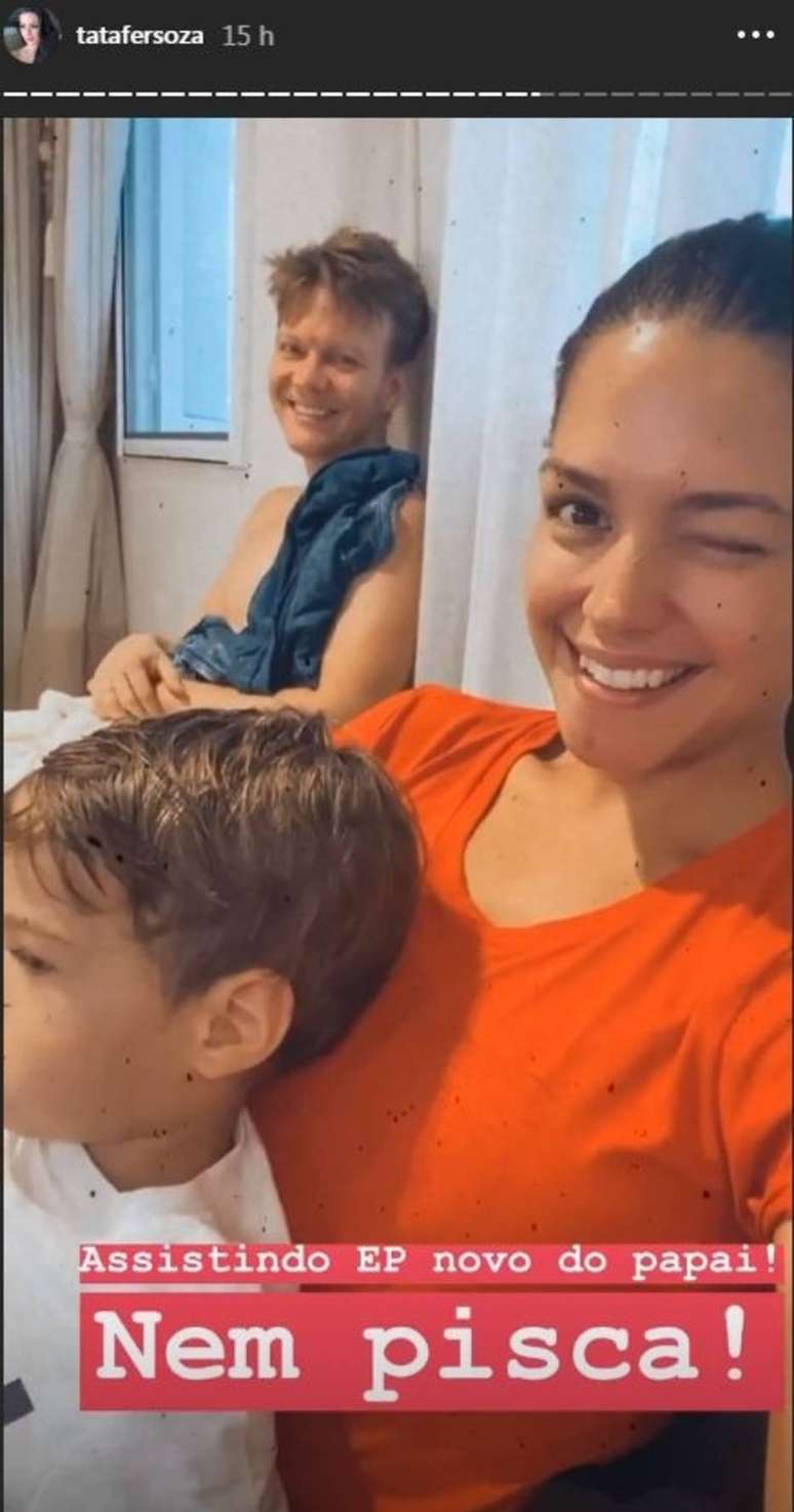 Tha&iacute;s Fersoza, Michel Tel&oacute; e o filho Teodoro.