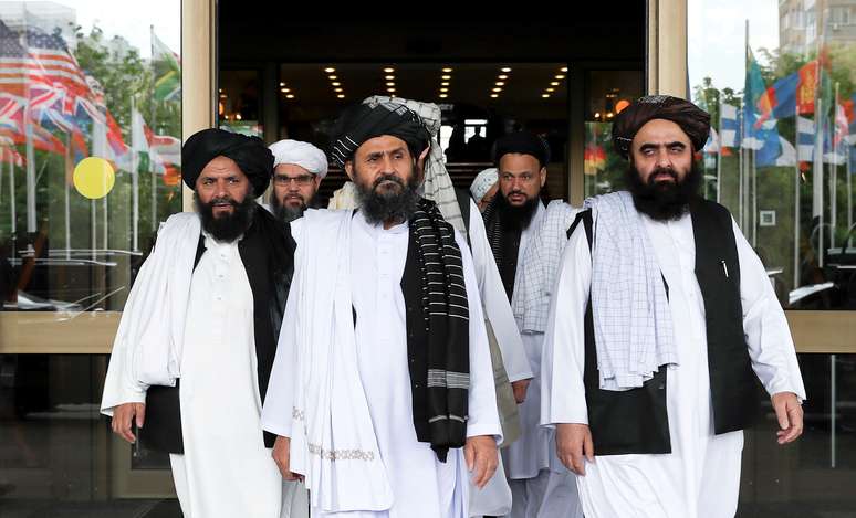 Membros de delega&ccedil;&atilde;o do Taliban participaram de negocia&ccedil;&otilde;es em Moscou no ano passado
30/05/2019
REUTERS/Evgenia Novozhenina