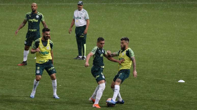 Treino do Palmeiras aconteceu no Allianz Parque, na quarta-feira (Foto: Cesar Greco)