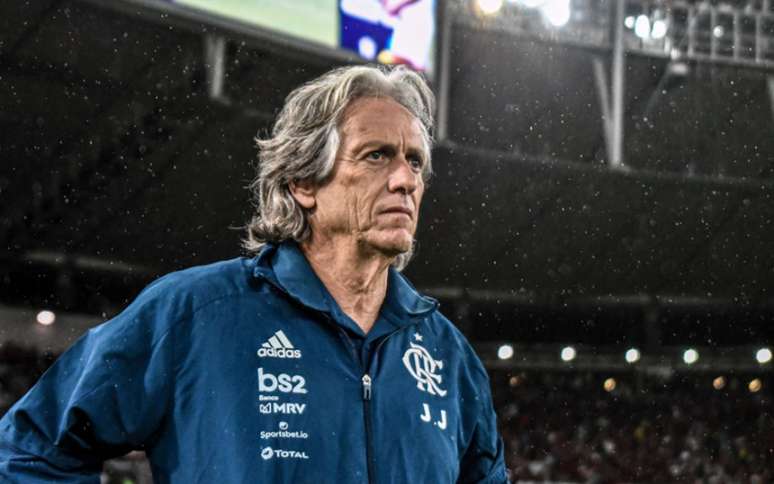 Jorge Jesus pode comandar o Flamengo rumo a mais um título neste sábado (Foto: Nayra Halm/Fotoarena)