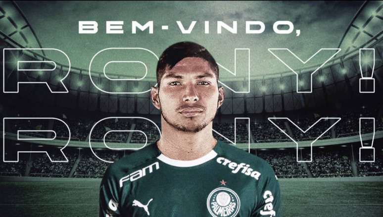 Rony assinou por cinco anos com o Palmeiras (Foto: Divulgação)