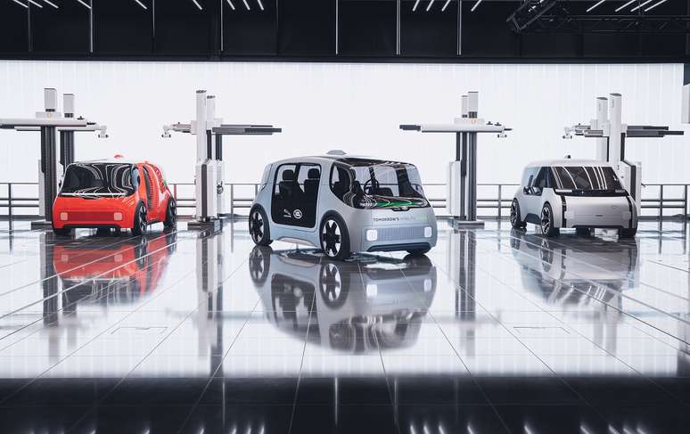 Carros conceito criados pela Jaguar Land Rover para a futura mobilidade.