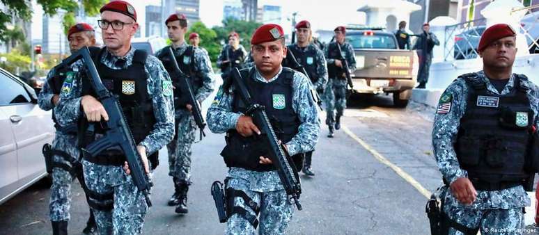 Força Nacional patrulha ruas de Fortaleza em meio à crise na segurança pública