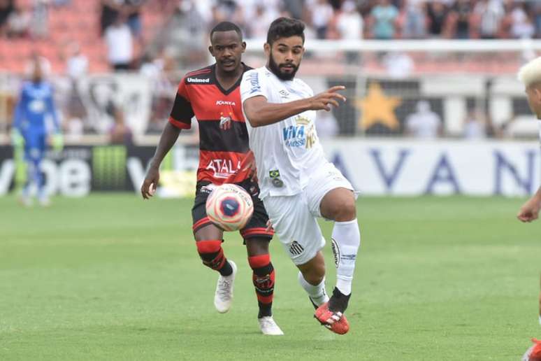 Felipe Jonatan teve atuação discreta na derrota do Santos para o Ituano, pelo Paulistão (Foto: Divulgação Santos)