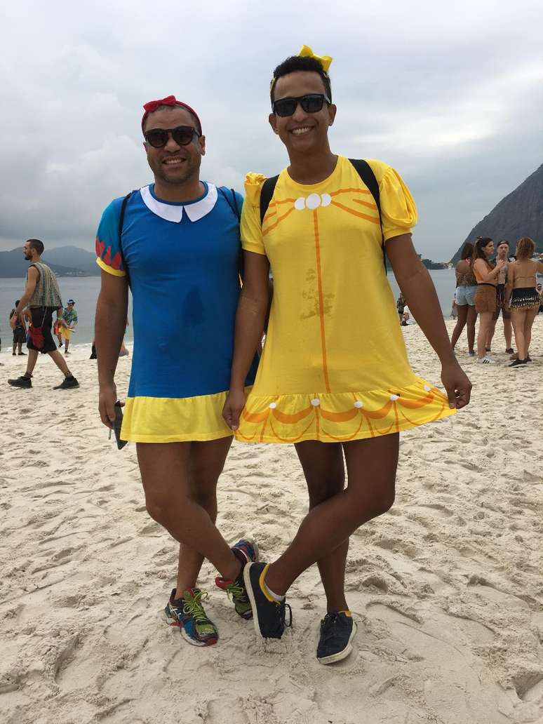 Bruno e Tiago curtem o Carnaval do Rio