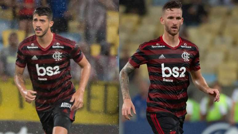 Gustavo Henrique, à esquerda, e Léo Pereira, à direita (Foto: Alexandre Vidal/Flamengo)