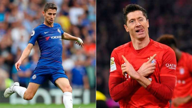 Jorginho e Lewandowski são destaques em suas equipes (Foto: DANIEL LEAL-OLIVAS/AFP; AFP)