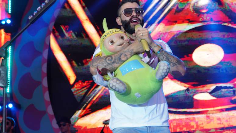 Gusttavo Lima durante apresentação no 'Carnaval na Cidade', em São Paulo