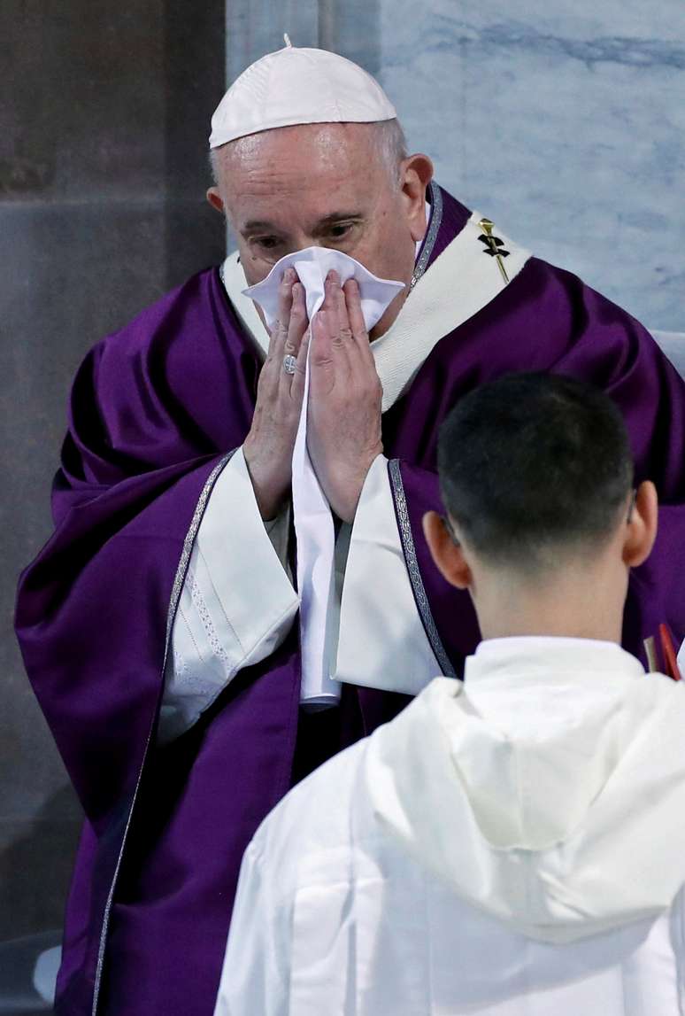 Papa Francisco durante cerimônia da Quarta-Feira de Cinzas em Roma
26/02/2020
REUTERS/Remo Casilli