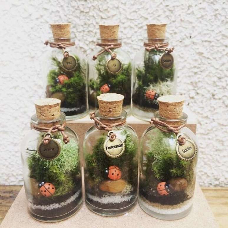 53. Cultive terrários dentro do recipiente de vidro. Fonte Pinterest