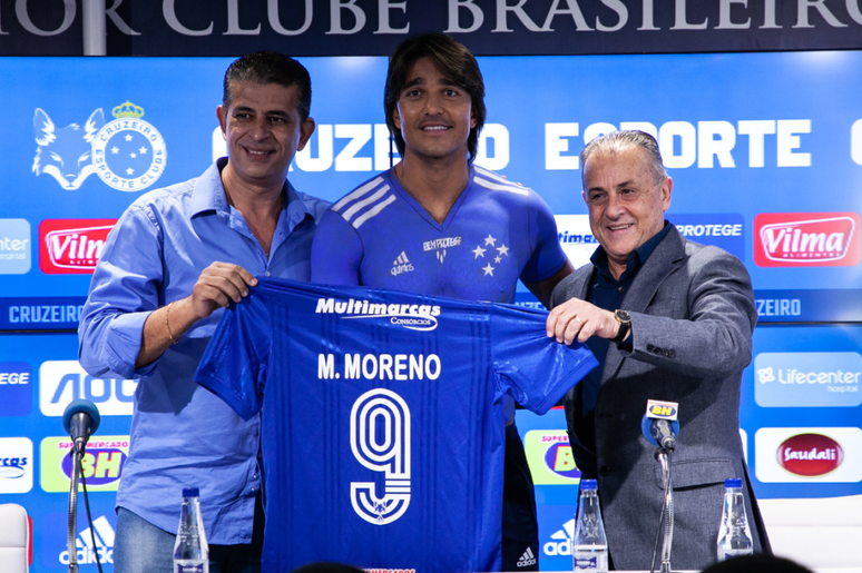 Marcelo Moreno deve estrear na próxima partida do Cruzeiro. Foto: Reprodução / Cruzeiro