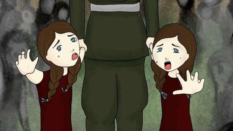 Eles arrancaram as irm&atilde;s dos bra&ccedil;os da m&atilde;e...