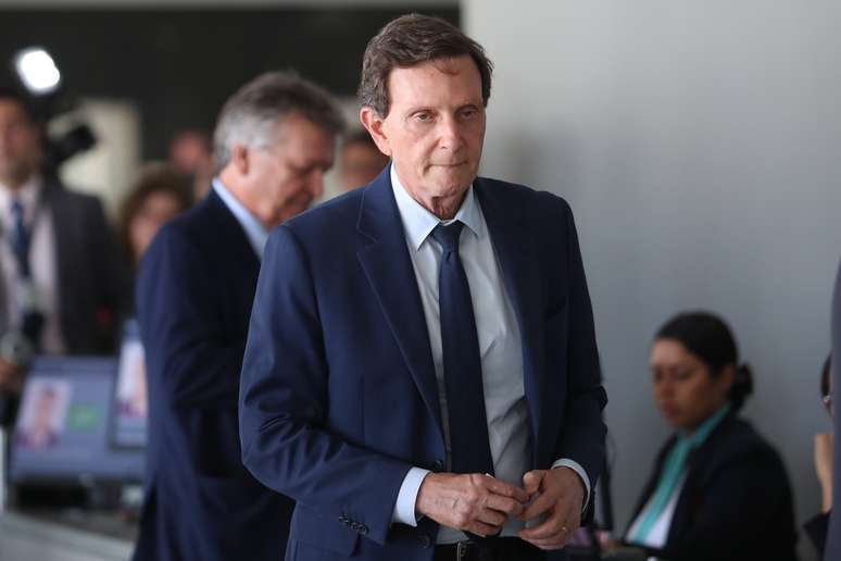  O prefeito do Rio de Janeiro, Marcelo Crivella, chega ao Palácio do Planalto, em Brasília (DF)