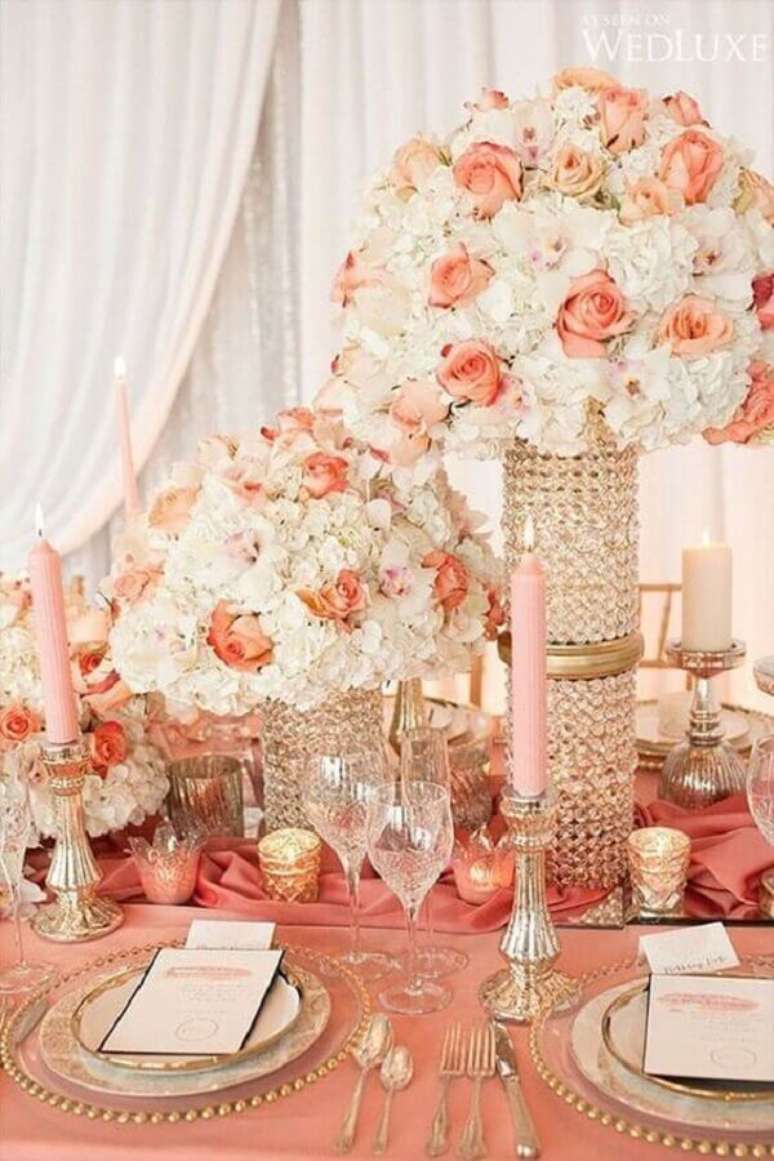 20. Combinação de cores para casamento com estilo romântico – Foto: Pinterest