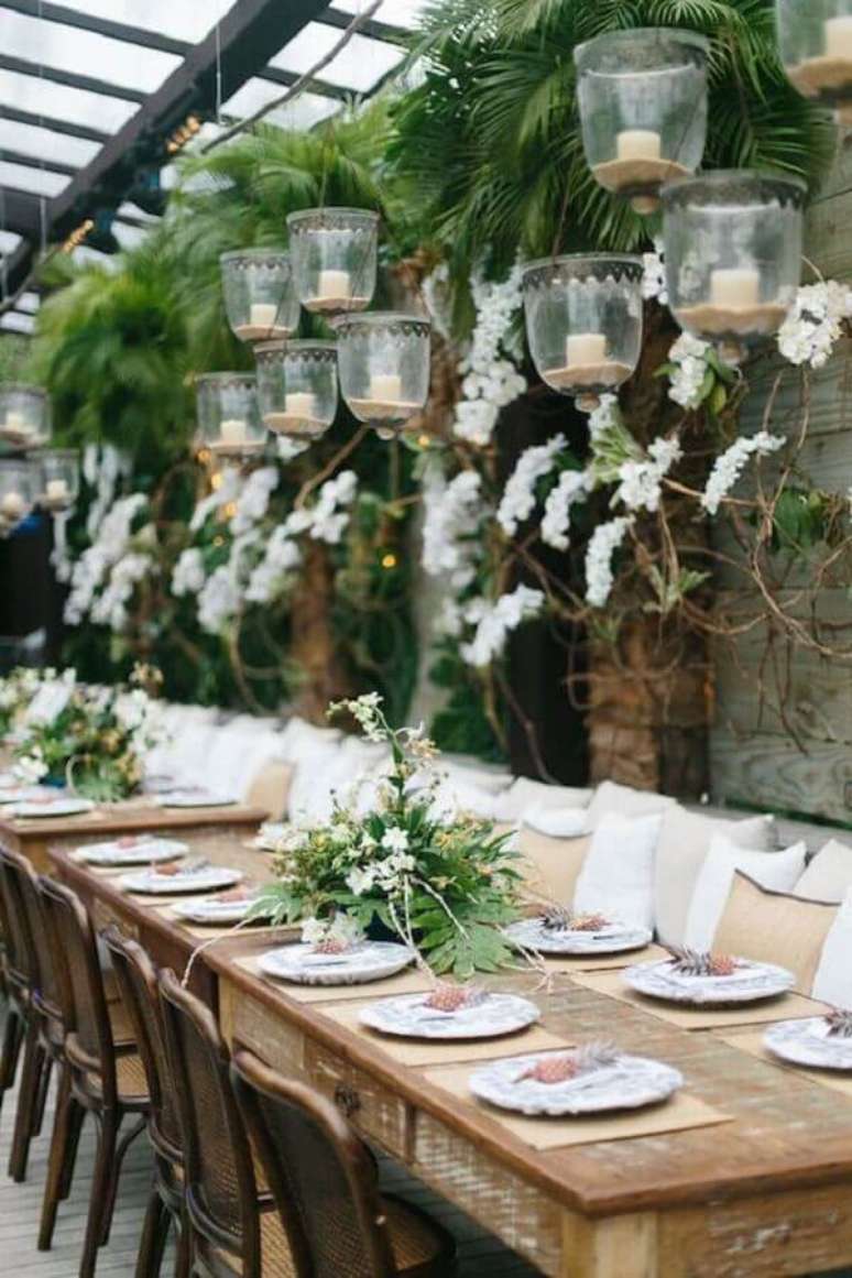 41. Cores para casamento r&uacute;stico com folhagens &ndash; Foto: Vestida de Noiva