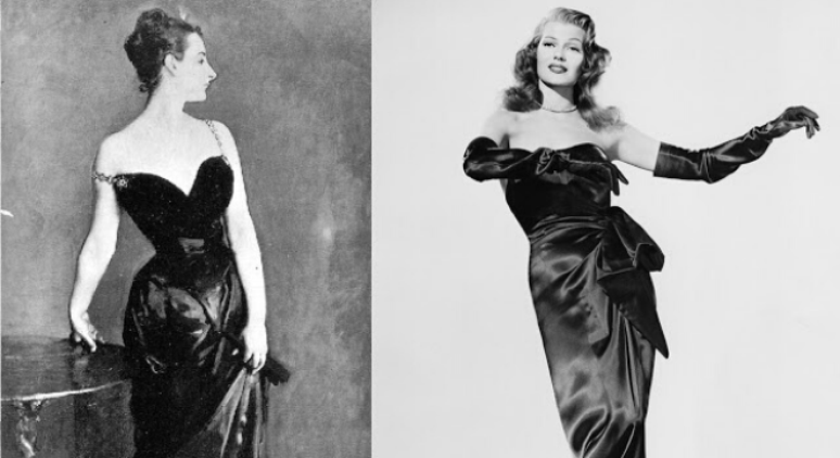 O quadro Madame X e Gilda, vivida por Rita Hayworth (Fotos: Reprodução)