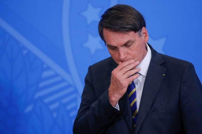 Presidente Jair Bolsonaro em cerimônia no Palácio do Planalto 