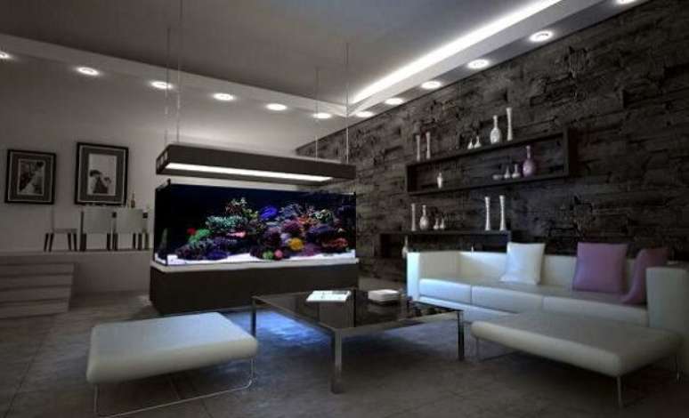 2. Invista em uma iluminação especial para melhor desenvolvimento das plantas para aquário. Fonte: Pinterest
