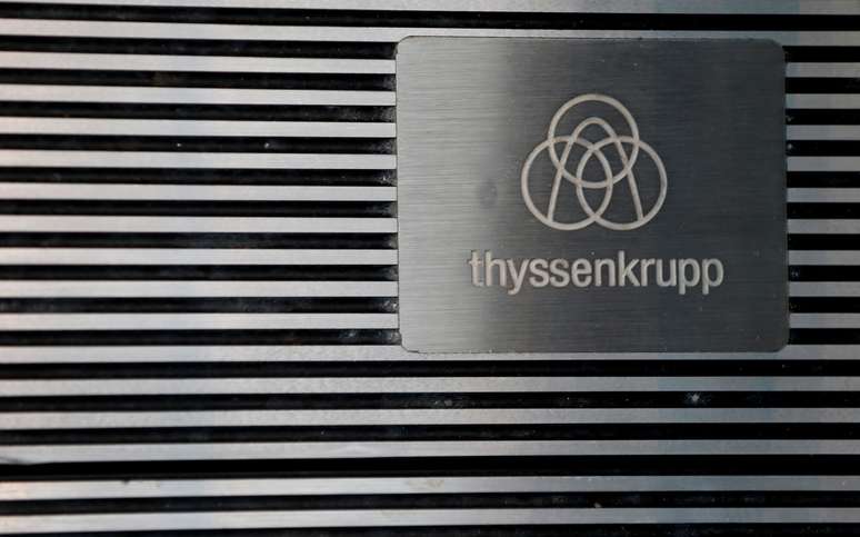 Logo da Thyssenkrupp em &aacute;rea de testes de elevadores em Rottweil, Alemanha 
21/01/2020
REUTERS/Michaela Rehle