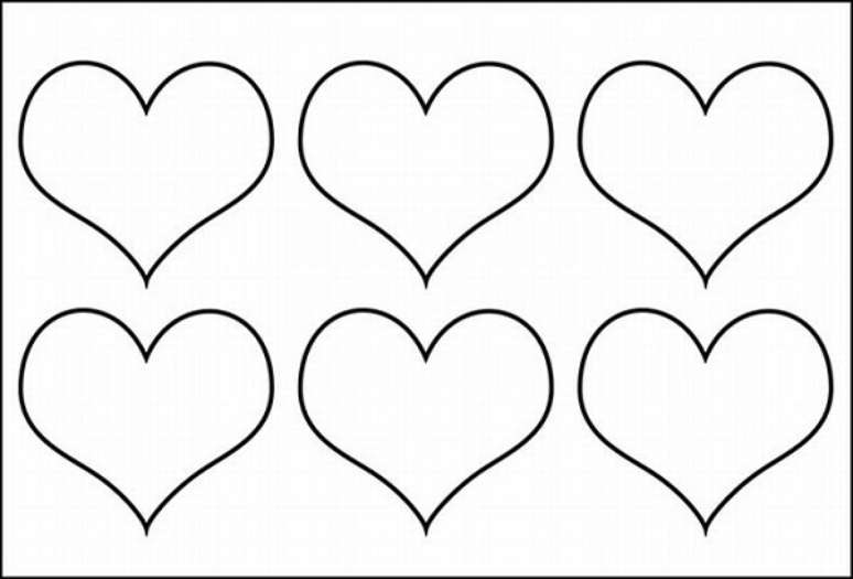 5. Molde de chaveiro de feltro em formato de coração. Fonte: Artesanato Passo a Passo