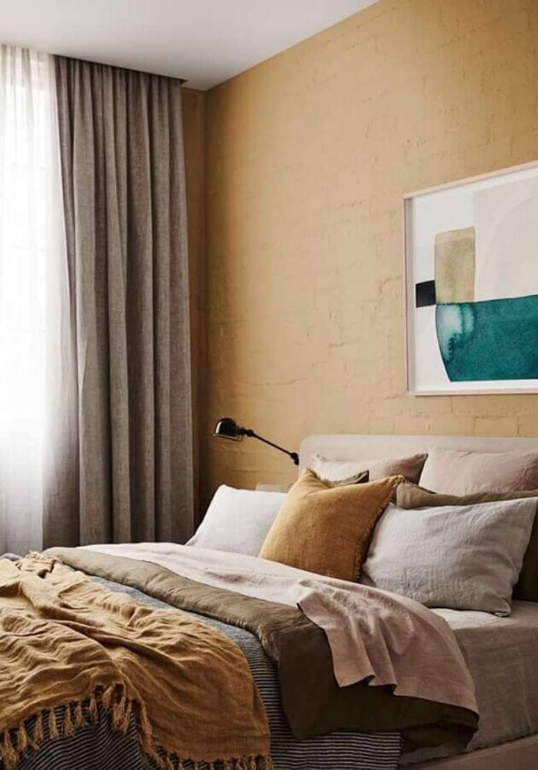 2. A decoração do quarto amarelo pode ser super aconchegante e alegre – Foto: Home Decor Ideas