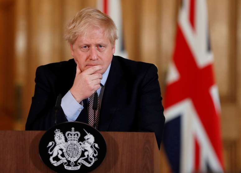 Premi&ecirc; brit&acirc;nico, Boris Johnson, durante entrevista coletiva sobre o coronav&iacute;rus
03/03/2020
Frank Augstein/Pool via REUTERS