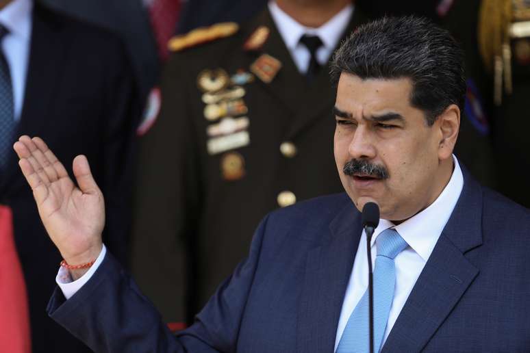 Presidente da Venezuela, Nicolás Maduro, em coletiva de imprensa no Palácio Miraflores
12/03/2020
REUTERS/Manaure Quintero
