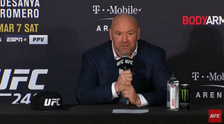 Dana White tentou evitar, mas teve que cancelar os próximos eventos do UFC (Foto: Reprodução/YouTube)