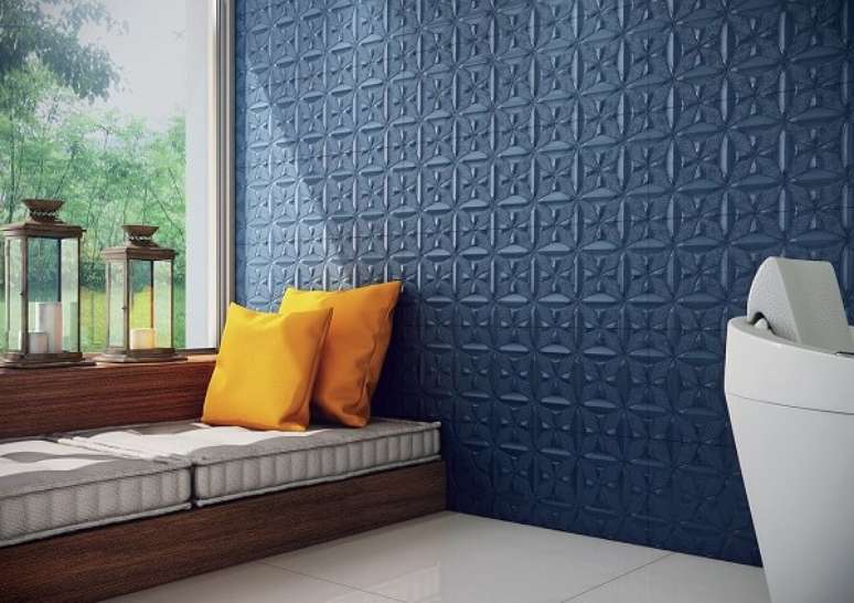 33. Explore as diferentes possibilidades da cer&acirc;mica para quarto infantil. Fonte: Cer&acirc;mica Portinari