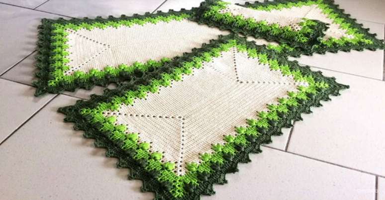93. Os padrões do tapete de crochê para cozinha pode ser diferente. Foto: Ana Maria Armarinhos