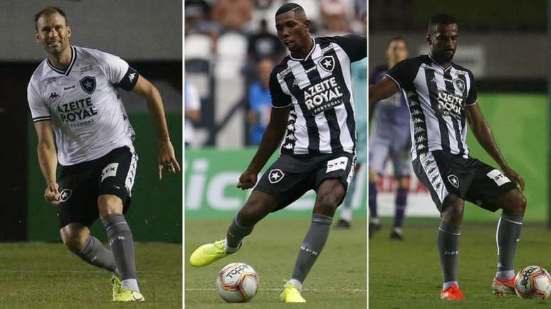 Carli, Kanu e Ruan Renato disputam vaga ao lado de Benevenuto (Fotos: Vítor Silva/Botafogo)