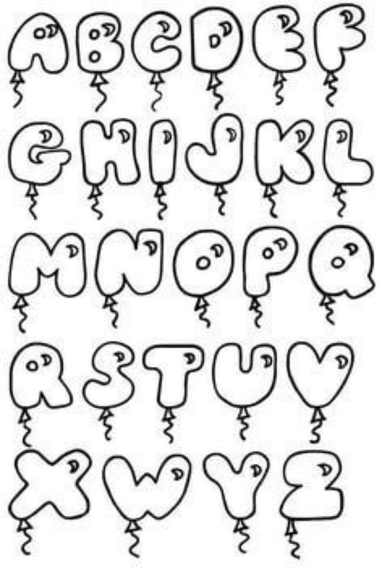 81. Moldes de letras EVA – Via: Pinterest