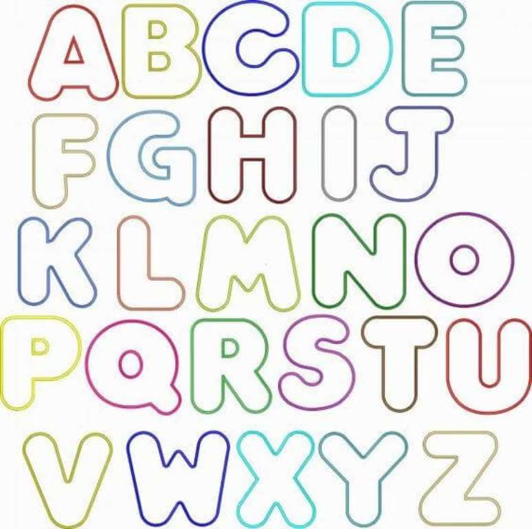 84. Moldes de letras para EVA – Via: Pinterest