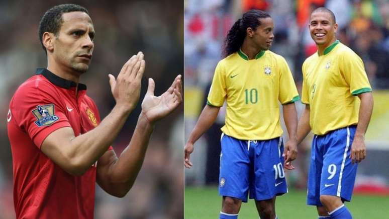 Ferdinand é admirador do futebol da dupla brasileira (Foto: AFP/Instagram: Rio Ferdinand)