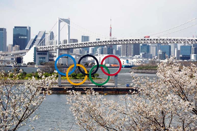 Anéis olímpicos em Tóquio
24/03/2020 Yukihito Taguchi-USA TODAY Sports 