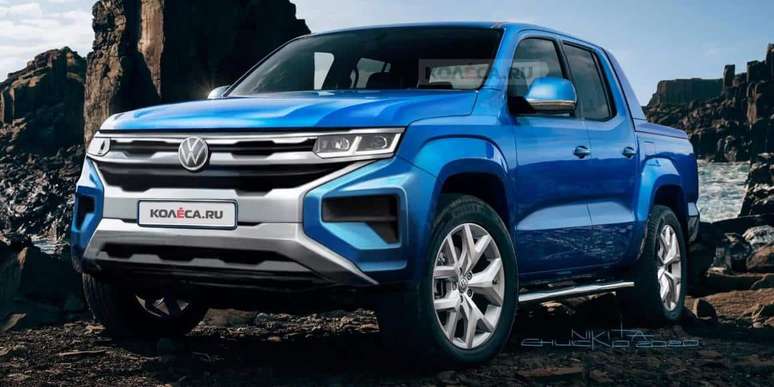 Projeção da futura Amarok: nova geração da picape fica para depois.