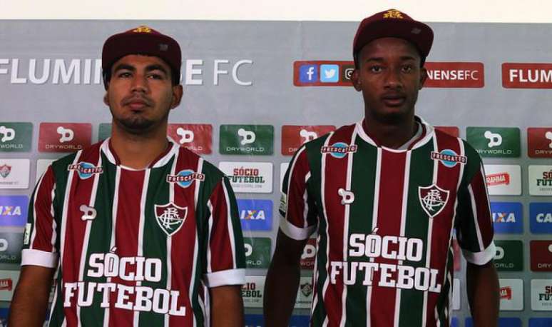 Sornoza e Orejuela chegaram ao Fluminense no começo de 2017 (Foto: Nelson Perez/ Fluminense F.C.)