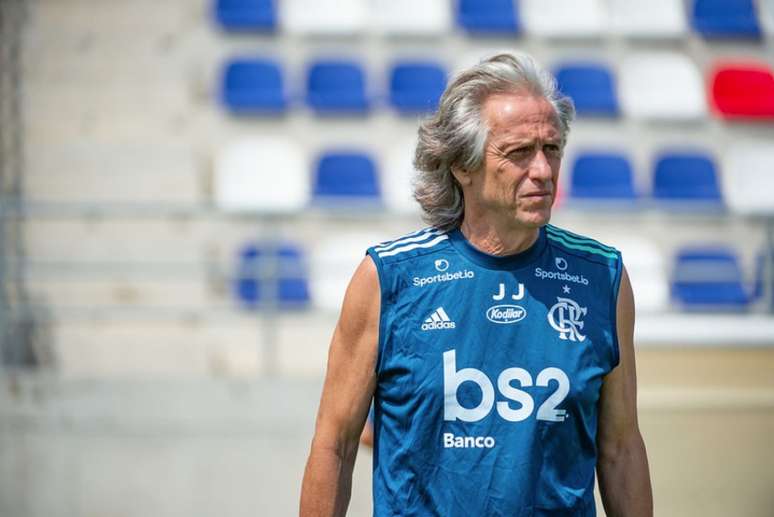 Jorge Jesus optou por retornar a Portugal e passar o período sem jogos junto à família (Alexandre Vidal/Flamengo)