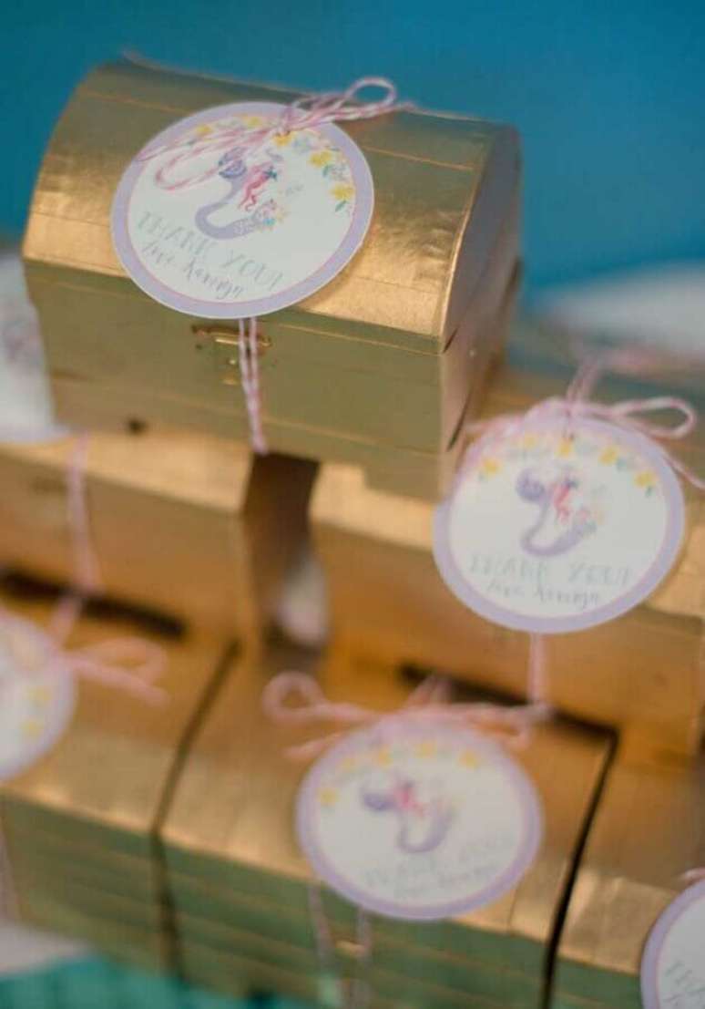 13. Bauzinhos podem ser usados para lembrancinhas de festa sereia &ndash; Foto: Pinterest