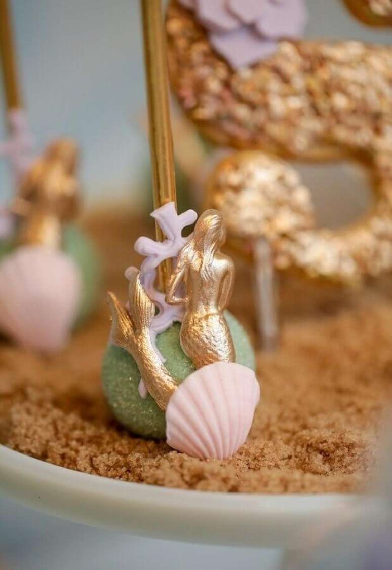 44. Lindos doces personalizados para festa sereia &ndash; Foto: Pinterest