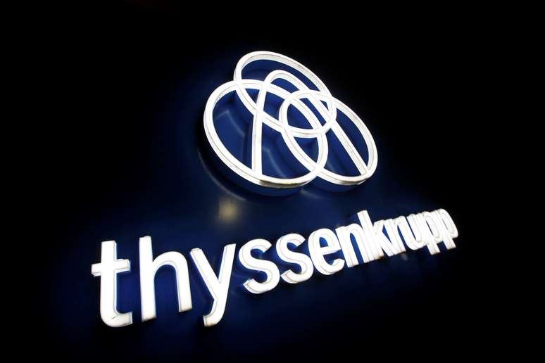 Logo da Thyssenkrupp em instala&ccedil;&otilde;es da empresa em Rottweil, Alemanha 
21/01/2020
REUTERS/Michaela Rehle