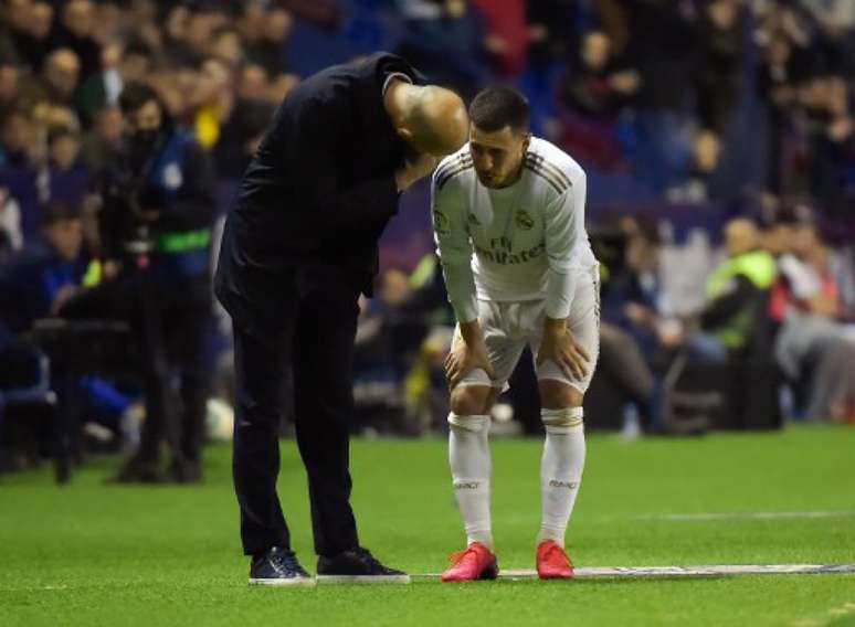 Hazard balançou as redes somente uma vez com a camisa do Real Madrid (Foto: JOSE JORDAN / AFP)