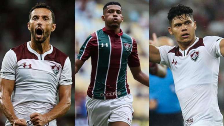 Nenê, Marcos Paulo e Evanilson são os artilheiros do time em 2020 (Fotos: Lucas Merçon/Fluminense)