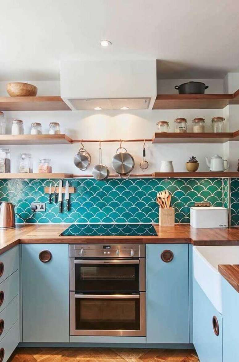 18. Escolha um material de qualidade para o seu armário de cozinha – Foto: Ideias Decor