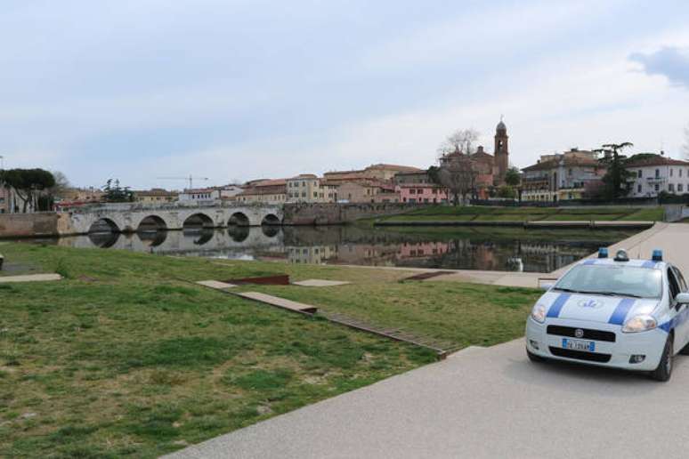 Rimini, assim como todas as cidades italianas, está sob quarentena obrigatória